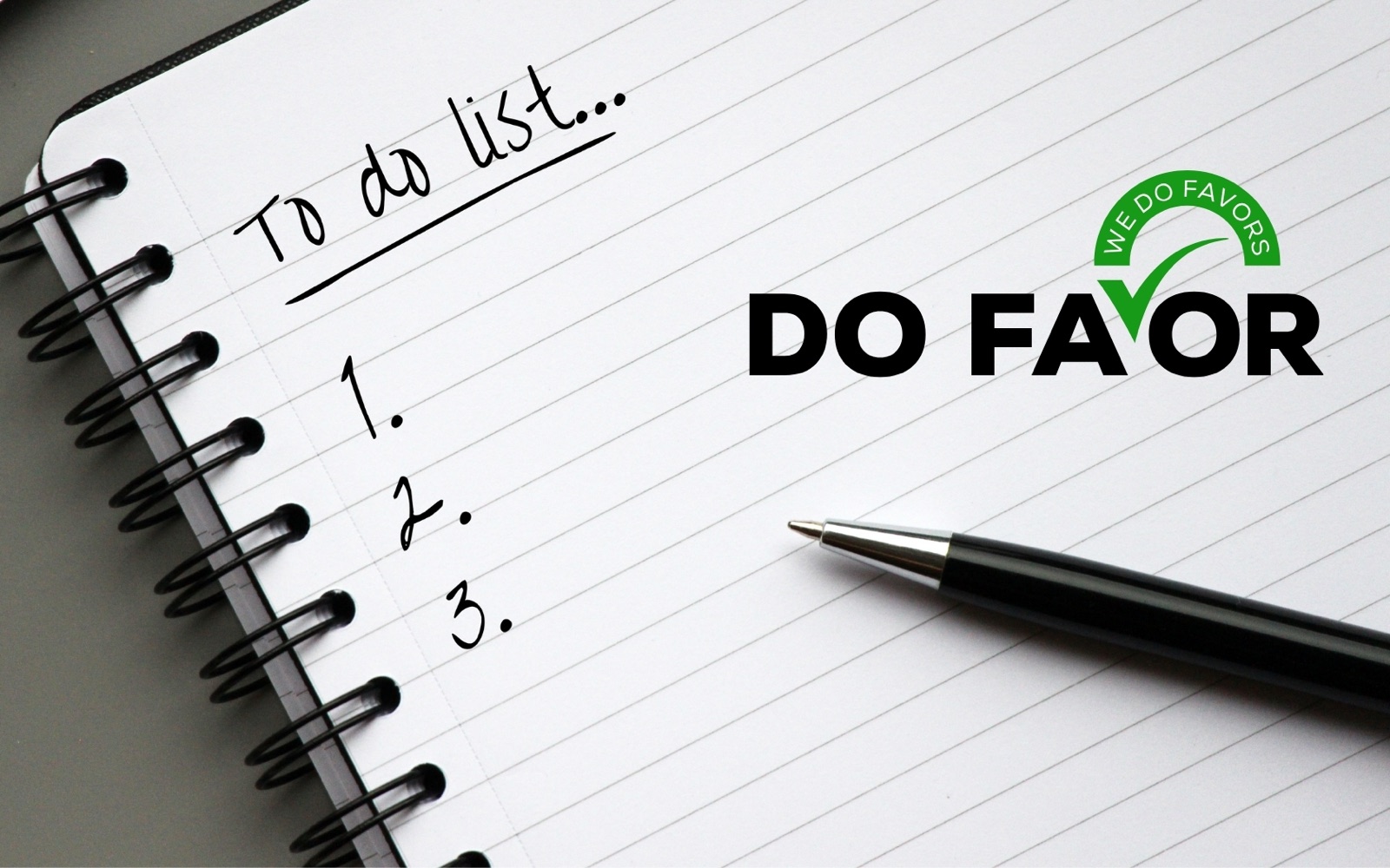 A to-do list with the Do Favor logo